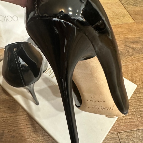 Jimmy Choo Anouk black pat 120mm - Picture 5 of 10